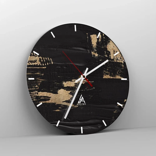 Wall clock - Clock on glass - Touch Mark - 30x30 cm