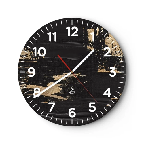 Wall clock - Clock on glass - Touch Mark - 30x30 cm