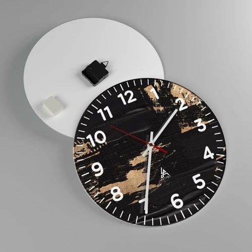 Wall clock - Clock on glass - Touch Mark - 40x40 cm
