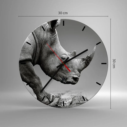 Wall clock - Clock on glass - Uncontrolled Power - 30x30 cm