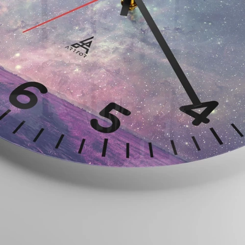 Wall clock - Clock on glass - Under Magical Sky - 40x40 cm