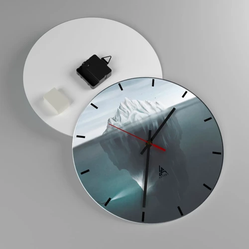 Wall clock - Clock on glass - Underwater Secret - 30x30 cm