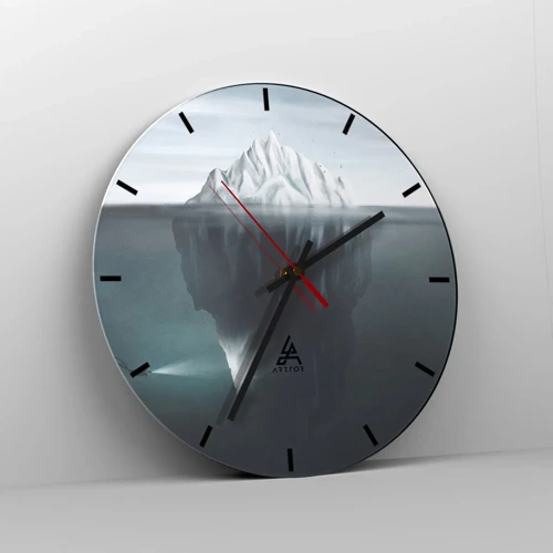 Wall clock - Clock on glass - Underwater Secret - 30x30 cm