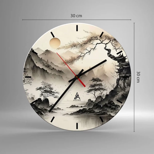 Wall clock - Clock on glass - Unique Charm of the Orient - 30x30 cm