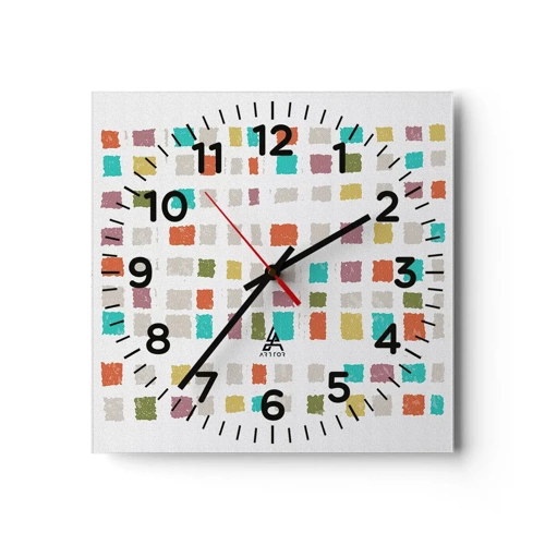 Wall clock - Clock on glass - Unknown Game - 30x30 cm