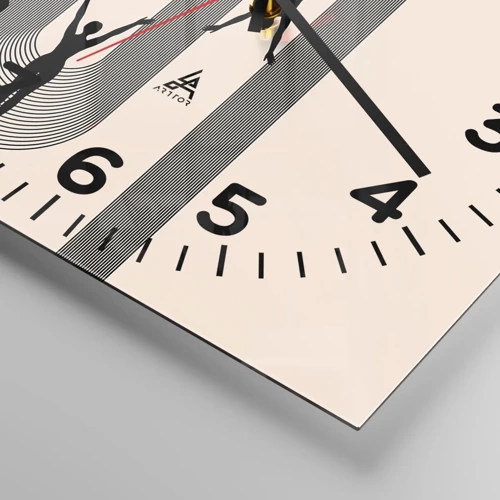 Wall clock - Clock on glass - Upside Down - 30x30 cm