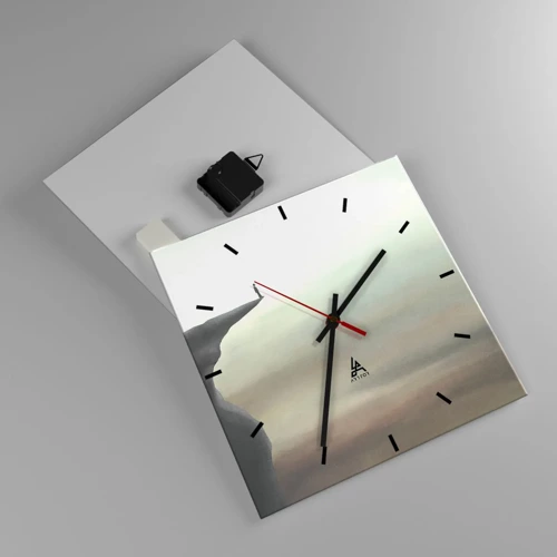 Wall clock - Clock on glass - Upwards, Naturally! - 30x30 cm