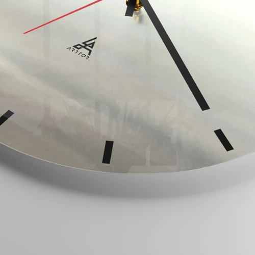 Wall clock - Clock on glass - Upwards, Naturally! - 30x30 cm