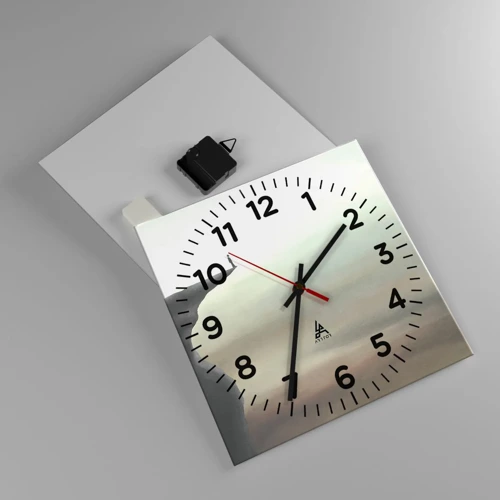 Wall clock - Clock on glass - Upwards, Naturally! - 30x30 cm