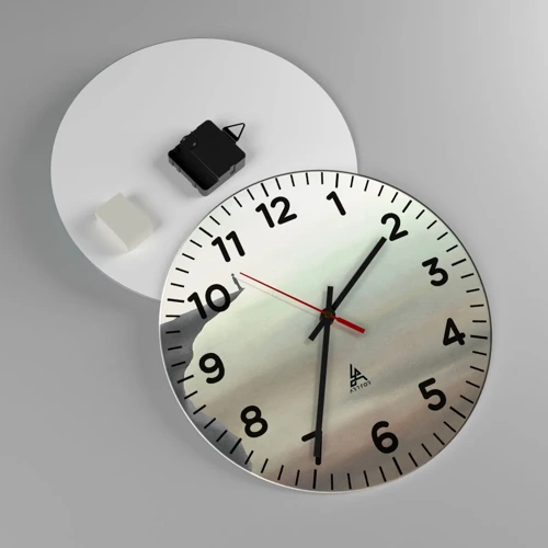 Wall clock - Clock on glass - Upwards, Naturally! - 30x30 cm