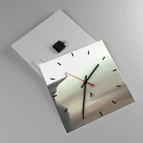 Wall clock - Clock on glass - Upwards, Naturally! - 40x40 cm