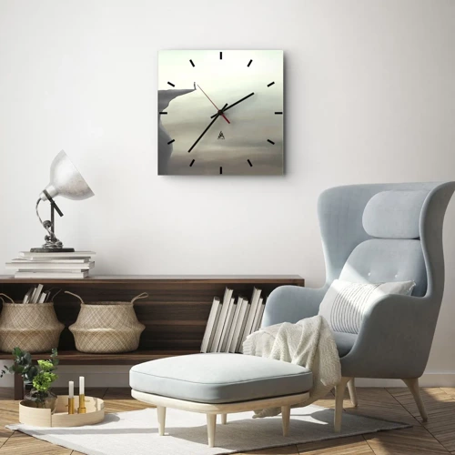 Wall clock - Clock on glass - Upwards, Naturally! - 40x40 cm