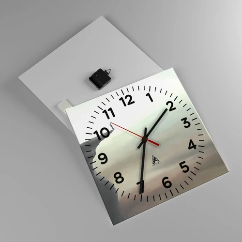 Wall clock - Clock on glass - Upwards, Naturally! - 40x40 cm