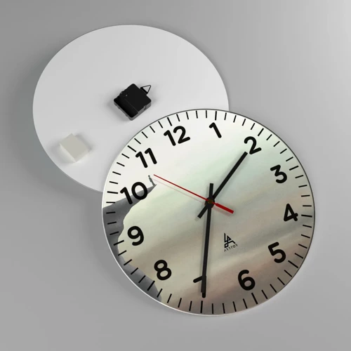 Wall clock - Clock on glass - Upwards, Naturally! - 40x40 cm