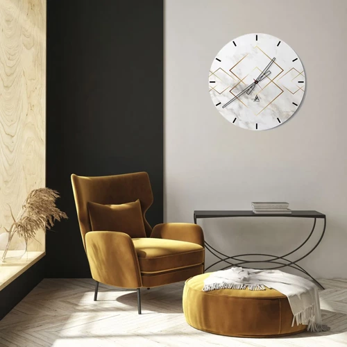 Wall clock - Clock on glass - View over Infinity - 30x30 cm