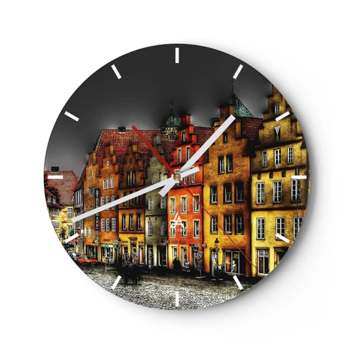 Wall clock - Clock on glass - We Are Only Missing an Enchanted Carriage - 40x40 cm