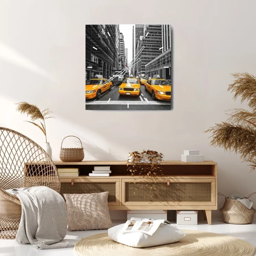 Wall clock - Clock on glass - We Paint the City - 30x30 cm