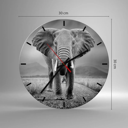 Wall clock - Clock on glass - Welcoming of the Host - 30x30 cm