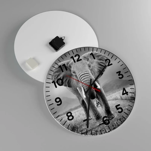 Wall clock - Clock on glass - Welcoming of the Host - 40x40 cm