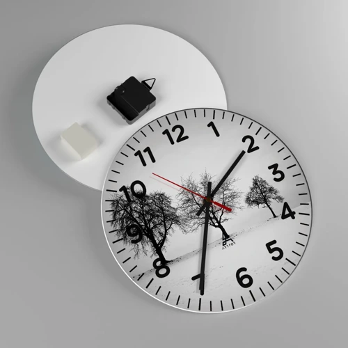 Wall clock - Clock on glass - What Are They Dreaming About? - 30x30 cm