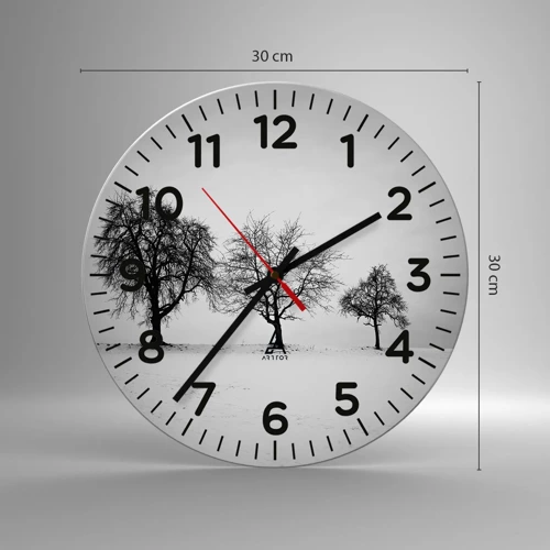 Wall clock - Clock on glass - What Are They Dreaming About? - 30x30 cm