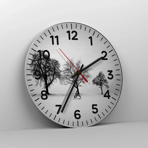 Wall clock - Clock on glass - What Are They Dreaming About? - 30x30 cm