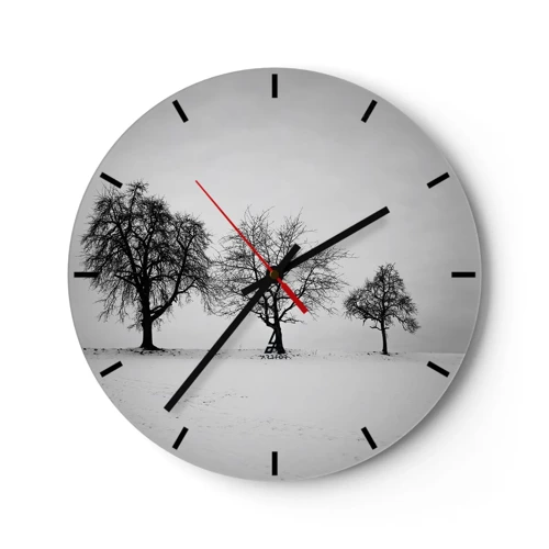 Wall clock - Clock on glass - What Are They Dreaming About? - 30x30 cm