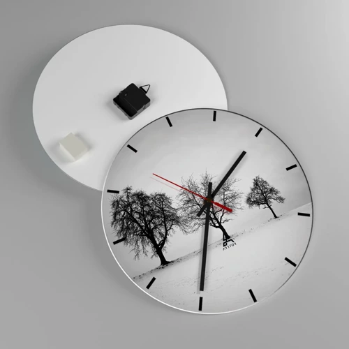 Wall clock - Clock on glass - What Are They Dreaming About? - 40x40 cm