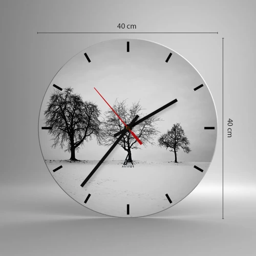 Wall clock - Clock on glass - What Are They Dreaming About? - 40x40 cm