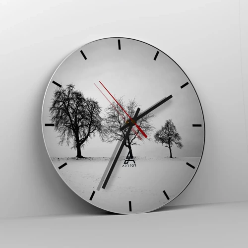 Wall clock - Clock on glass - What Are They Dreaming About? - 40x40 cm