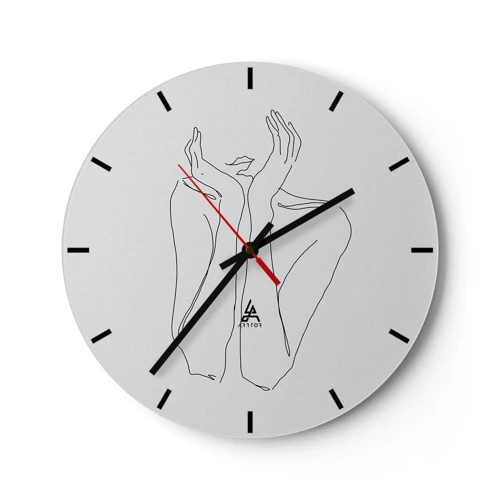 Wall clock - Clock on glass - What Girls Are Dreaming of - 40x40 cm