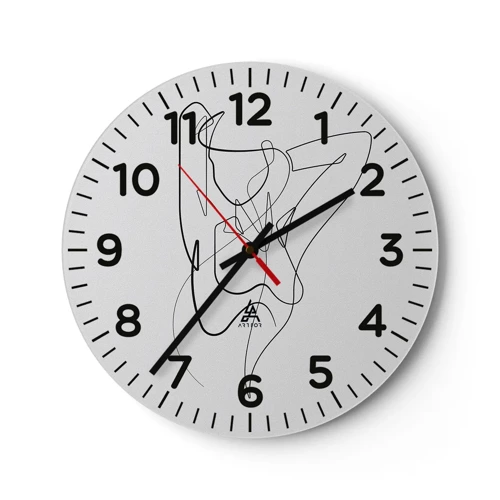 Wall clock - Clock on glass - What You Are Really Like - 30x30 cm