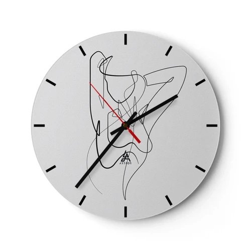 Wall clock - Clock on glass - What You Are Really Like - 30x30 cm