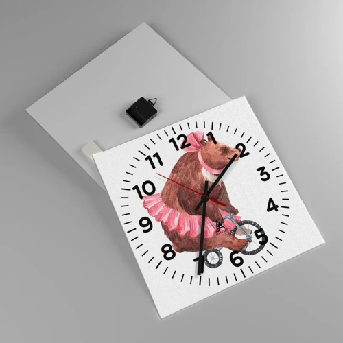 Wall clock - Clock on glass - What a Circus! - 40x40 cm