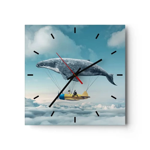 Wall clock - Clock on glass - Why Not? - 30x30 cm
