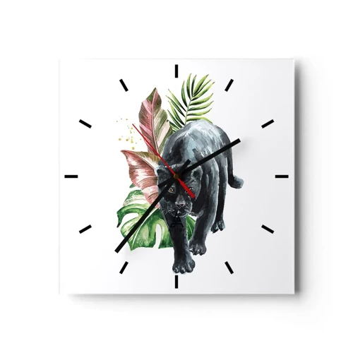 Wall clock - Clock on glass - Wilderness of the Heart - 30x30 cm