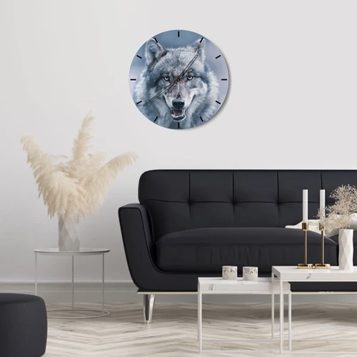 Wall clock - Clock on glass - Will You Take Up the Challenge? - 30x30 cm