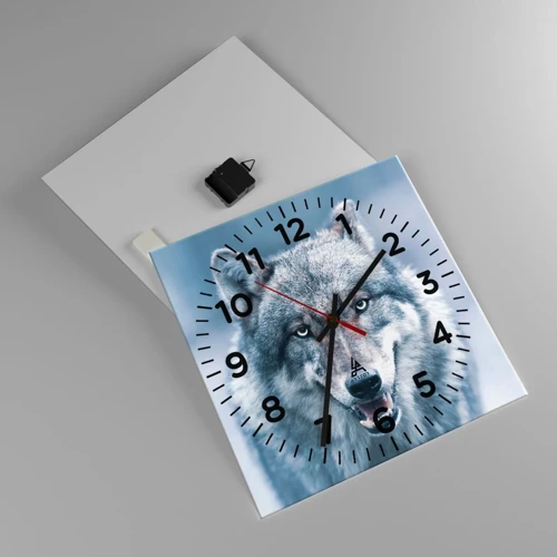 Wall clock - Clock on glass - Will You Take Up the Challenge? - 40x40 cm