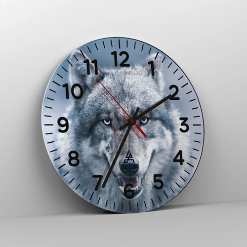 Wall clock - Clock on glass - Will You Take Up the Challenge? - 40x40 cm