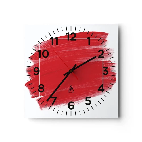 Wall clock - Clock on glass - Without a Frame - 40x40 cm