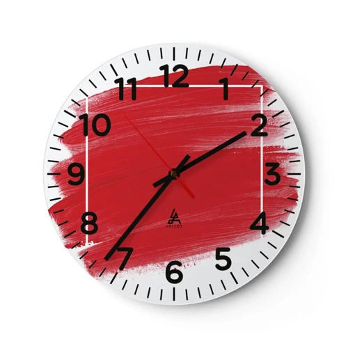 Wall clock - Clock on glass - Without a Frame - 40x40 cm