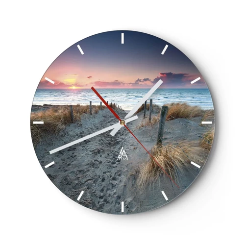 Wall clock - Clock on glass - You Have Spilled a Rainbow of Sparkles… - 30x30 cm