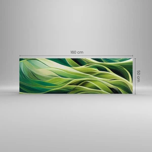 Canvas picture - Abstract Playing Green - 160x50 cm