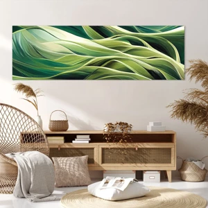 Canvas picture - Abstract Playing Green - 160x50 cm