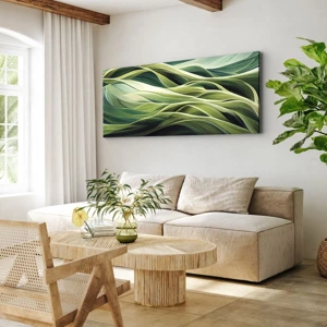 Canvas picture - Abstract Playing Green - 160x50 cm