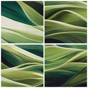 Canvas picture - Abstract Playing Green - 160x50 cm