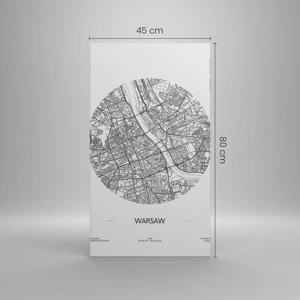 Canvas picture - Anatomy of Warsaw - 45x80 cm