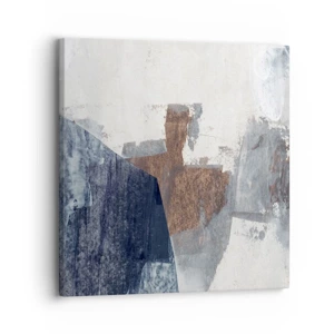 Canvas picture - Blue and Brown Shapes - 30x30 cm