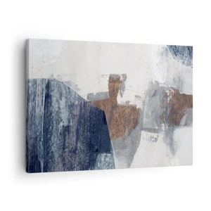 Canvas picture - Blue and Brown Shapes - 70x50 cm