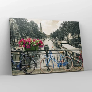 Canvas picture - Colour of a Street in Amsterdam - 70x50 cm